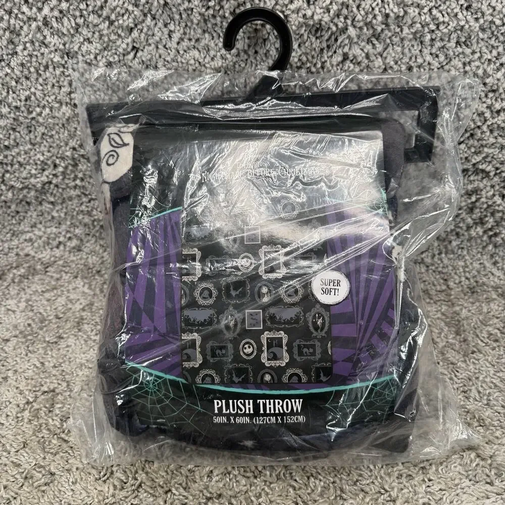 Disney The Nightmare Before Christmas Spooky Portraits Throw Blanket New